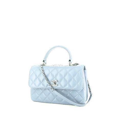 pochette bag chanel cerniera e tracolla pelle celeste|chanel borse shop.